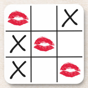 Dessous-de-verre Lèvres Tic Tac Toe