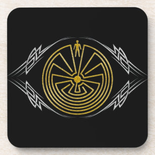 Dessous-de-verre L'homme dans le Maze - L'or tribal argent