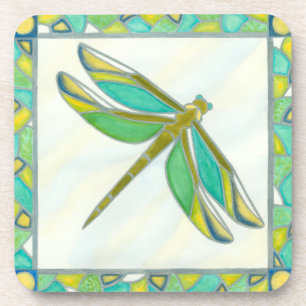 Dessous-de-verre Libellule en pastel lumineuse par fuite de Vanna