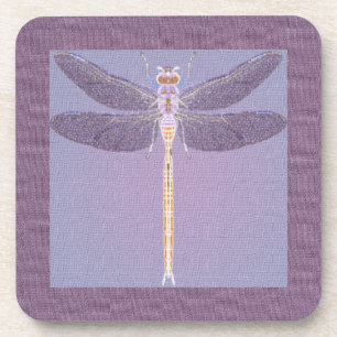 Dessous-de-verre libellule violette