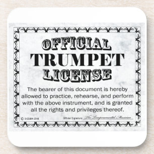 Dessous-de-verre Licence de trompette