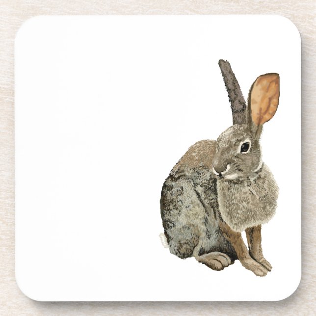 Dessous de verre liège-soutenus brillants de lapin (Devant)