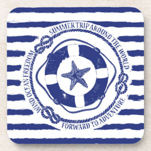 Dessous-de-verre Lifebuoy et étoiles de mer