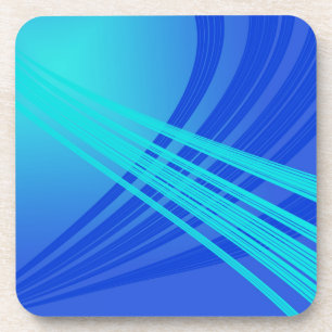 Dessous-de-verre Lignes Abstraites bleues et Turquoises