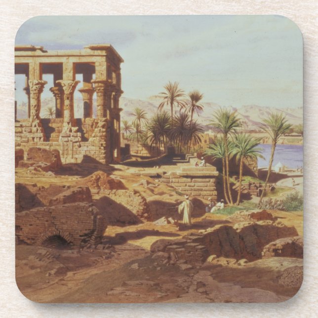 Dessous-de-verre L'île de Philae, 1866 (la semaine) (Devant)