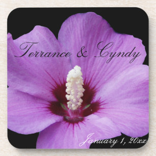 Dessous-de-verre Lily violette vers le haut