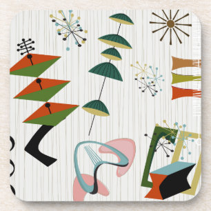 Dessous-de-verre L'inspiration atomique de Retro Eames-Era
