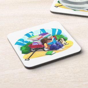 Dessous-de-verre LIRE Livre Wagon Art