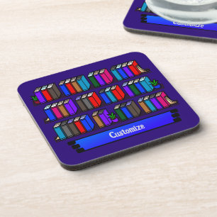 Dessous-de-verre Little Library Book Club Purple