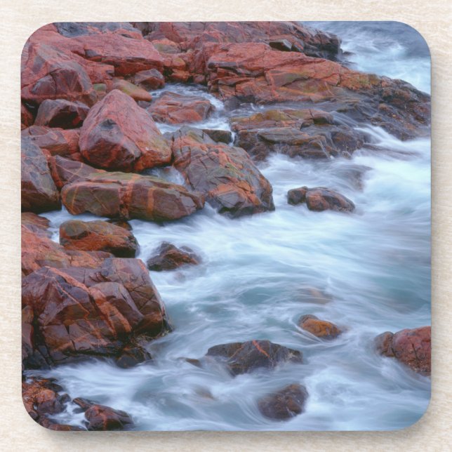 Dessous-de-verre Littoral rocheux avec eau, Canada (Devant)