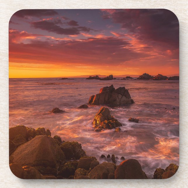 Dessous-de-verre Littoral | Sunset Pacific Grove Carmel California (Devant)
