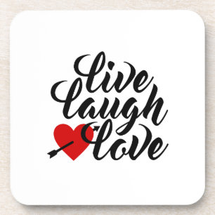 Dessous-de-verre Live Lauder Love Valentine Calligraphy   DESSOUS D