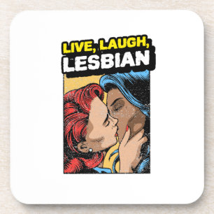 Dessous-de-verre Live Laugh Lesbian