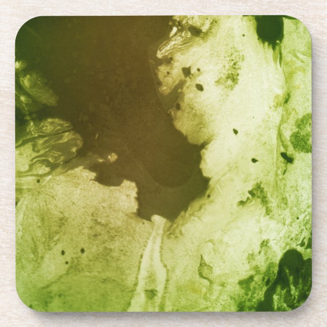 Dessous-de-verre Livre vert psychédélique (Devant)