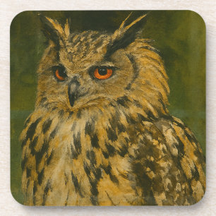 Dessous-de-verre L'observateur - Aigle eurasien à la lumière du boi