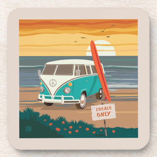Dessous-de-verre Locaux uniquement | VW Surf Van (Devant)