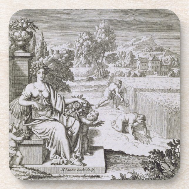 Dessous-de-verre L'oeil de Dieu observe la récolte, l'illustration (Devant)