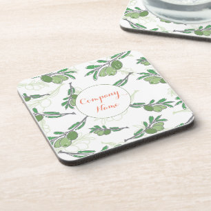 Dessous-de-verre Logo de l'olivier sur mesure Beverage Coaster pers