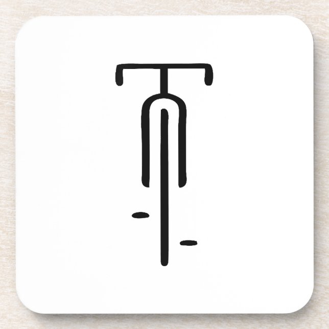 Dessous-de-verre Logo de vélo minimum Rétro, Cyclisme et Louveur de (Devant)