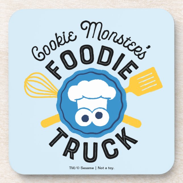 Dessous-de-verre Logo du camion fourré de Cookie Monster (Devant)