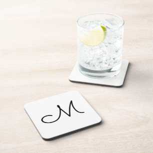 Dessous-de-verre logo monogramme simple minimaliste élégant personn