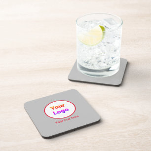 Dessous-de-verre Logo personnalisé simple et élégant ici société