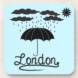 Dessous-de-verre Londres   sous un parapluie
