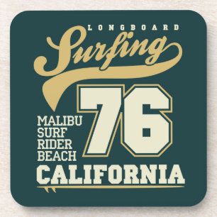 Dessous-de-verre Longboard surfant la Californie 76