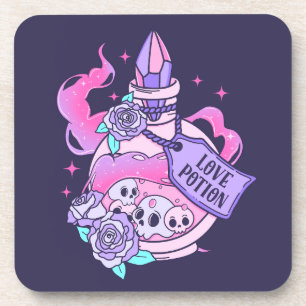 Dessous-de-verre Lotion Potion mignonne Pink Halloween Potion Boute