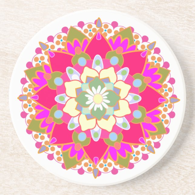Dessous de verre Lotus Mandala (Devant)
