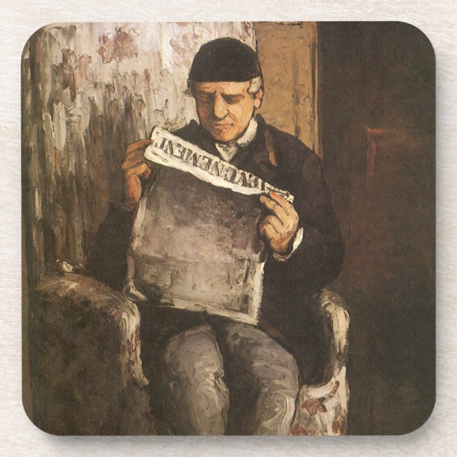 Dessous-de-verre Louis Auguste Cezanne Père De L'Artiste Lecture (Devant)