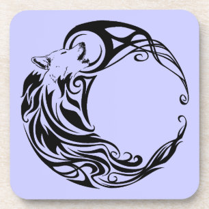 Dessous-de-verre Loup tribal