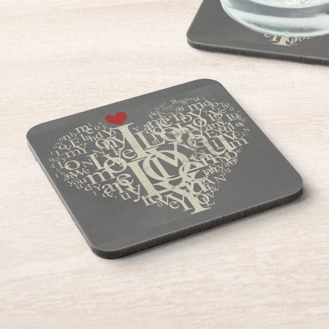 Dessous-de-verre Love Beverage Coaster (Côté gauche)