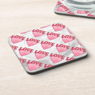 Dessous-de-verre Love Heart Motif
