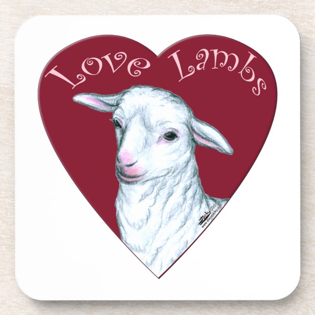 Dessous-de-verre Love Lambs (Devant)