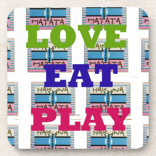 Dessous-de-verre Lovely Lovely Lovely Eat Play Hakuna Matata Kenya 