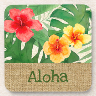 Dessous-de-verre Luana Aquarelle Tropical Vivid Floral