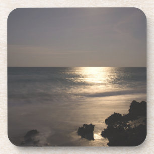 Dessous-de-verre Lune au-dessus de l'océan