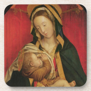 Dessous-de-verre Madonna allaitant son enfant, 1520-30 (huile sur