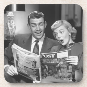 Dessous-de-verre Magazine de lecture de couples