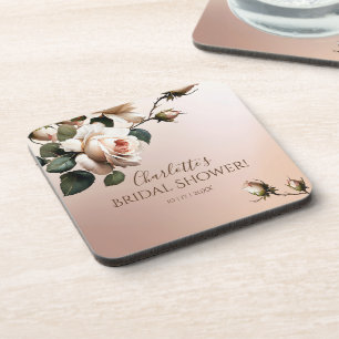 Dessous-de-verre Magnifique Lavis Beige Rose à l'Huile Réception de