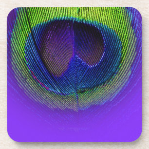 Dessous-de-verre Magnifique œil de paon/cobalt+vert de PixDezines