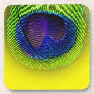Dessous-de-verre Magnifique œil de paon/cobalt+vert de PixDezines