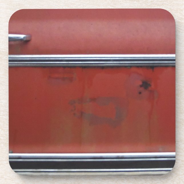 Dessous-de-verre Maillot en argent rouge Chevy (Devant)