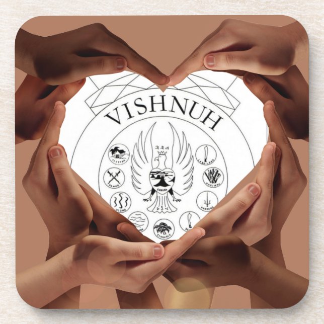 Dessous-de-verre mains aidantes de la société Vishnuh (Devant)