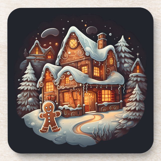 Dessous-de-verre Maison homme Xmas Gingpain (Devant)