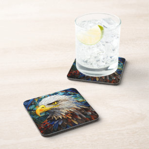 Dessous-de-verre Majestic American Bald Eagle Vitrail