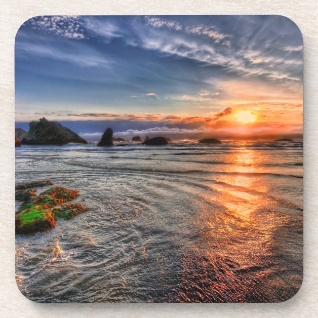 Dessous-de-verre Majestic Island Sea Bay Sunset (Devant)