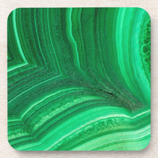 Dessous-de-verre Malachite Minéral vert vif (Devant)
