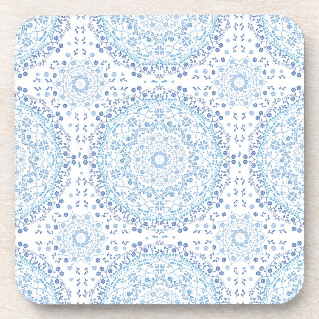 Dessous de verre mandala bleu clair (Devant)